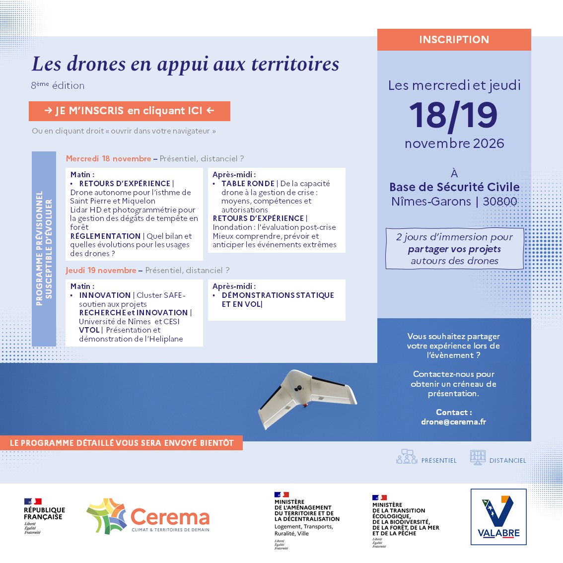 invittaion évenement les drones en eppui aux territoires